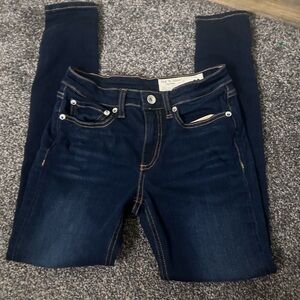 rag & bone Carmen Dark Indigo Skinny Ankle Jeans Normcore Scandi Clean Girl